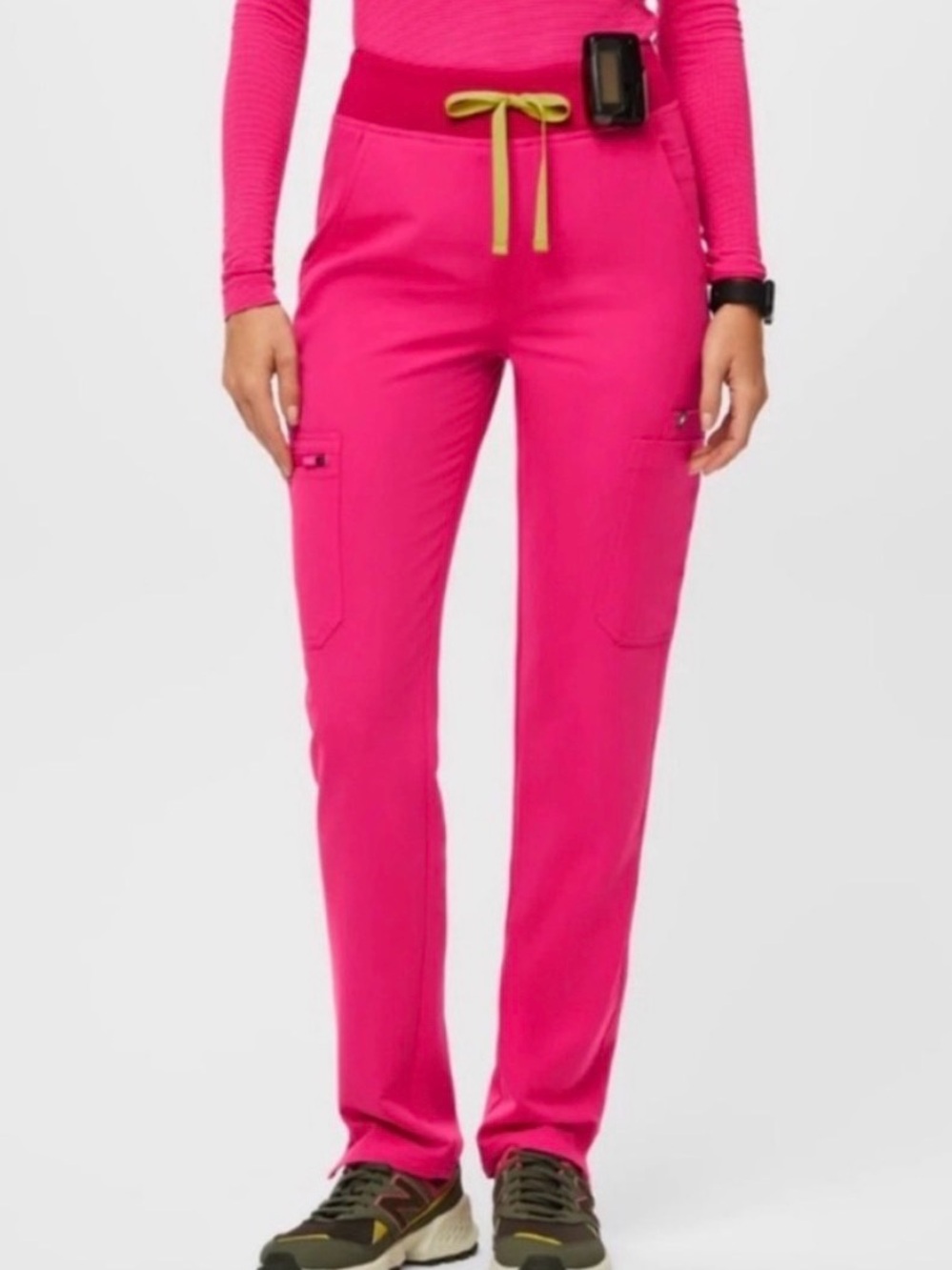 FIGS Women’s High Waisted Yola Skinny Scrub Pants in Shocking Pink 3XLR / 5XLP